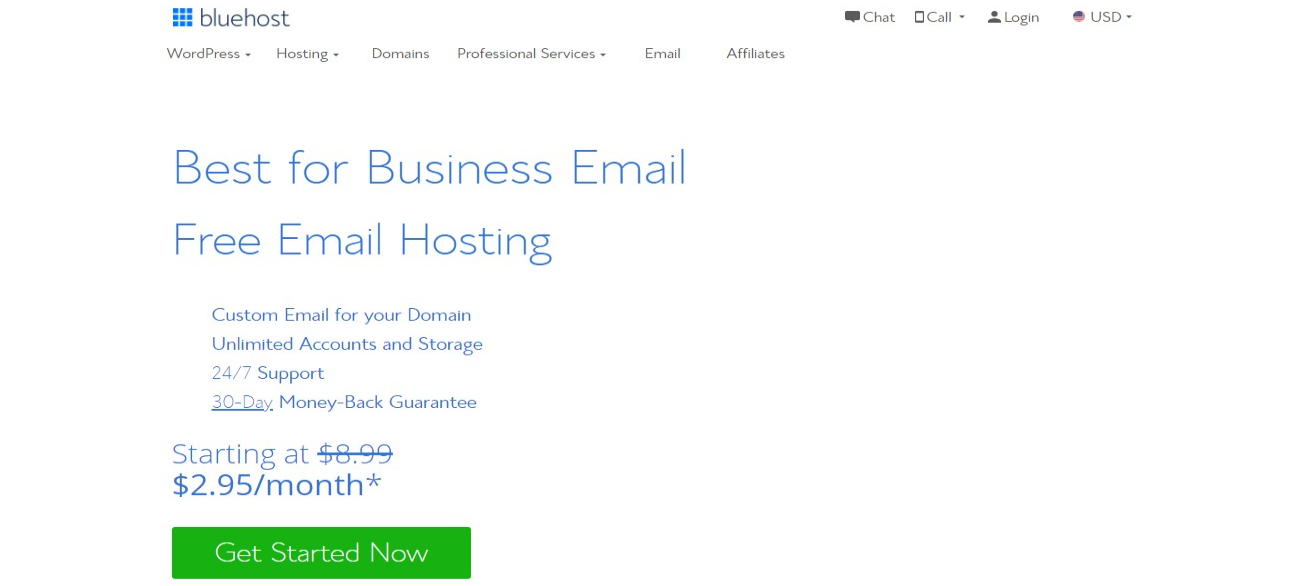 BlueHost-Free-Business-Email-Clearalist